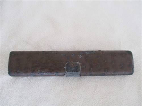 FOR SOMARI ONLY - A PAIR OF CUTE SPECTACLES IN OLD FAUX OSTRICH LEATHER CASE