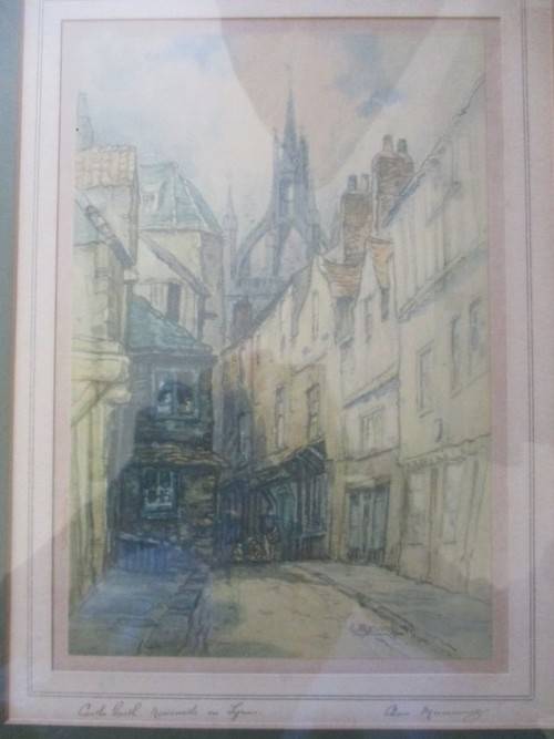 VINTAGE FRAMED CHAS MANNING LITHOGRAPH IN COLOUR - ORIGINAL ARTIST SIGNATURE(DISREGARD REFLECTIONS)
