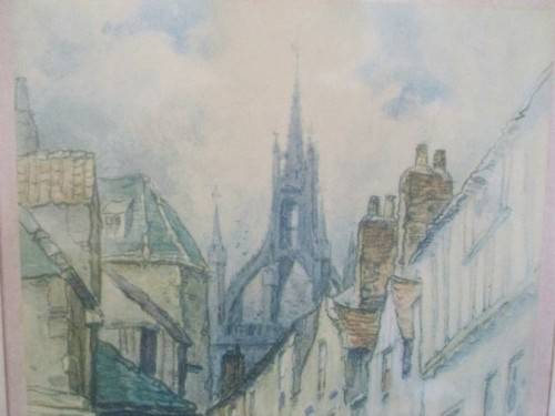 VINTAGE FRAMED CHAS MANNING LITHOGRAPH IN COLOUR - ORIGINAL ARTIST SIGNATURE(DISREGARD REFLECTIONS)