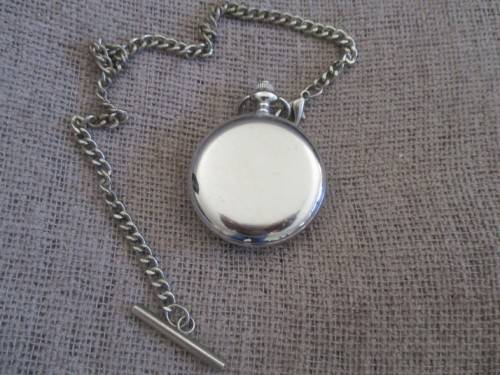 A.E.WILLIAMS FOB WATCH WITH T CHAIN IN ORIGINAL BOX - PERFECT WORKING ORDER - LEEDS CASTLE, KENT