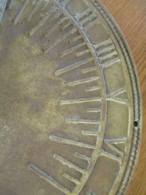 SOLID BRASS "FATHER TIME" SUNDIAL - GROW OLD ALONG WITH ME THE BEST IS YET TO BE -  BIRD GNOMON