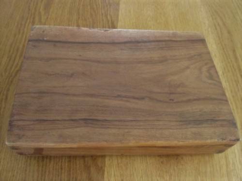 ELEGANT SOLID WOOD HANDCRAFTED BOX WITH BONE INLAY