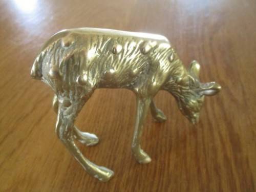 VINTAGE BRASS BAMBI DEER ORNAMENT - LOVELY!