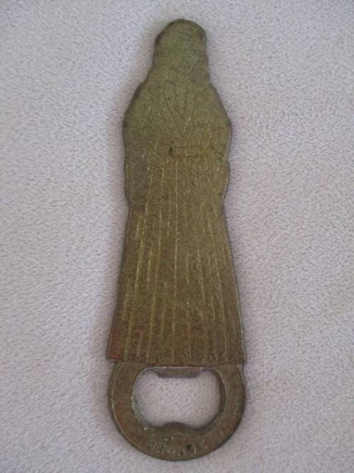 TWO VINTAGE BRONZE AND ENAMEL BOTTLE OPENERS - GERMAN MADE