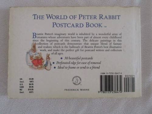 SO SPECIAL - A POSTCARD BOOKLET CONTAINING 26 VINTAGE 1987 BEATRIX POTTER POSTCARDS