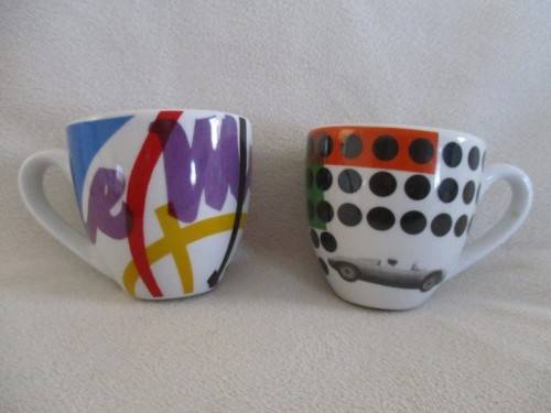 LIMITED EDITION - GERMANY - FOUR "PORSCHE" EXPRESSO CUPS AND SAUCERS