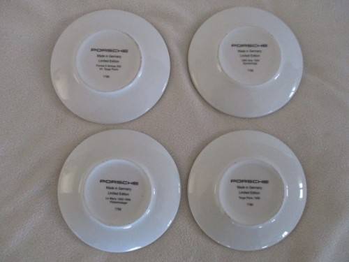 LIMITED EDITION - GERMANY - FOUR "PORSCHE" EXPRESSO CUPS AND SAUCERS