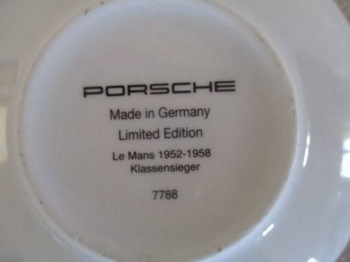 LIMITED EDITION - GERMANY - FOUR "PORSCHE" EXPRESSO CUPS AND SAUCERS