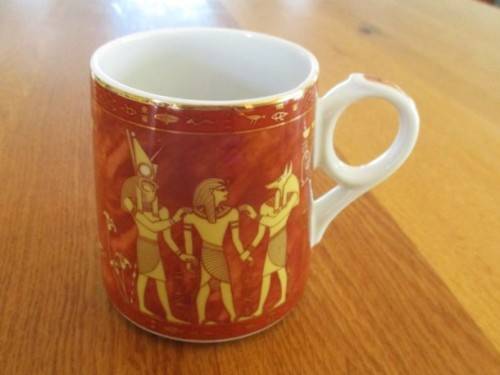 LOVELY FATHI MAHMOUD PATE ET EMAIL LIMOGES EGYPTIAN MUG IN EXCELLENT CONDITION