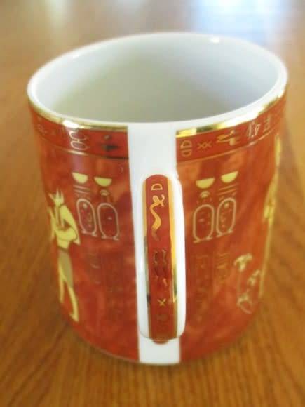 LOVELY FATHI MAHMOUD PATE ET EMAIL LIMOGES EGYPTIAN MUG IN EXCELLENT CONDITION