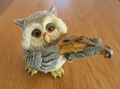 THE MOST ADORABLE HANDCRAFTED AND HAND PAINTED OWL ORCHESTRA BY COLLECTIBLE FEATURES