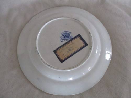 ANTIQUE VICTORIAN HENRY ALCOCK (C. 1870)WARRANTED STAFFORDSHIRE BLUE AND WHITE WILLOW PATTERN PLATE