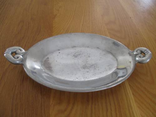 TWO VINTAGE CARROL BOYES PEWTER DISHES - ONE PRICE FOR BOTH