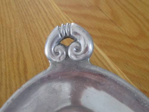 TWO VINTAGE CARROL BOYES PEWTER DISHES - ONE PRICE FOR BOTH