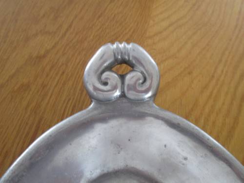 TWO VINTAGE CARROL BOYES PEWTER DISHES - ONE PRICE FOR BOTH