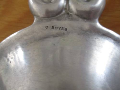 TWO VINTAGE CARROL BOYES PEWTER DISHES - ONE PRICE FOR BOTH