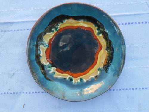 Stunning Handmade glazed shallow dish