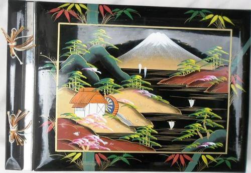 STUNNING ORIENTAL LACQUERED, WOODEN ALBUM TO USE AS COFFEE TABLE BOOK OR FOR SCRAP BOOKING!!