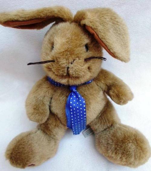 A GERMAN 'ARKO' BUNNY RABBIT CALLED 'HOPSI'  WITH A CUTE FACE AND POLKA DOTTED TIE!!