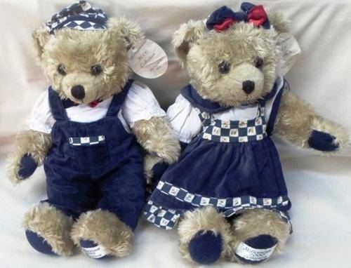 TWO LARGE 48CM 'MILLENNIUM' BEARS - WENDY AND MAX!!