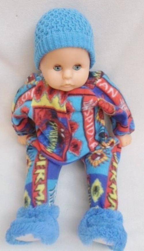 LOVELY VINTAGE 60CM BABY DOLL IN HIS 'SPIDERMAN' P.J.'s!!