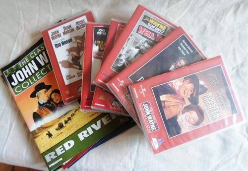 A TOUCH OF VIEWING NOSTALGIA!! SIX CLASSIC JOHN WAYNE DVD'S WITH BOOKLETS (FIVE STILL SEALED)