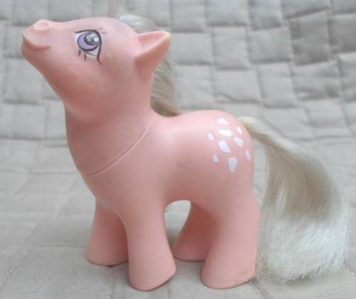 WOW!  GI HASBRO MY LITTLE PONY BABY - COTTON CANDY MARKED 'PATENT PENDING MADE IN HONG KONG'!!