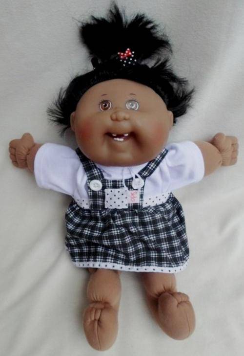 RARE FIRST EDITION MATTEL BLACK CABBAGE PATCH DOLL IN CPK DRESS!!