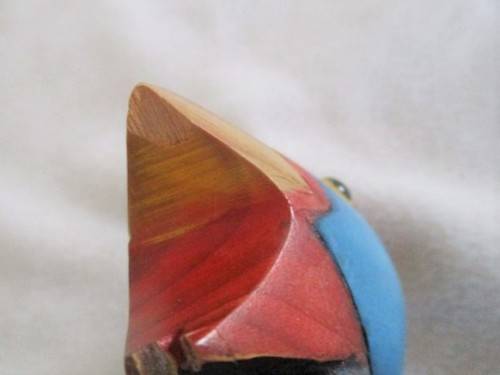 TWO COLLECTABLE WOODEN HAND CARVED BIRDS OF AFRICA, KNYSNA  - GUINEA FOWL