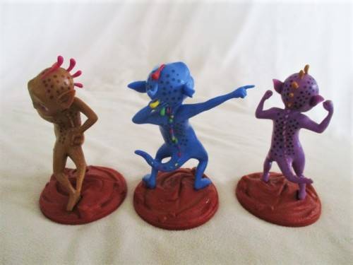 THREE COLLECTABLE CADBURY MARTIANS