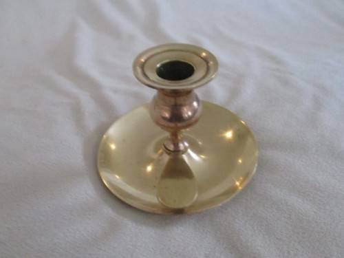 AN OLD FASHIONED SOLID BRASS `WEE WILLIE WINKIE`  CANDLESTICK