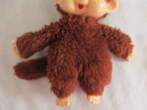 VINTAGE 1970`s/80`s DUMMY-SUCKING SEKIGUCHI MONCHHICHI MONKEY - LIGHT BROWN