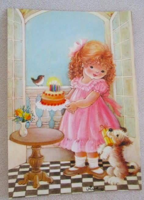 SIX PRETTY, VINTAGE EDICROMO POSTCARDS SIGNED VIVES