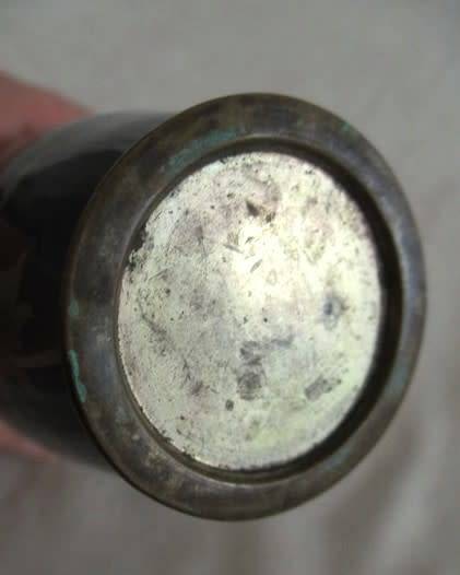 VINTAGE CLOISONNE VASE WITH DELICATE FLOWERS - 15CM TALL