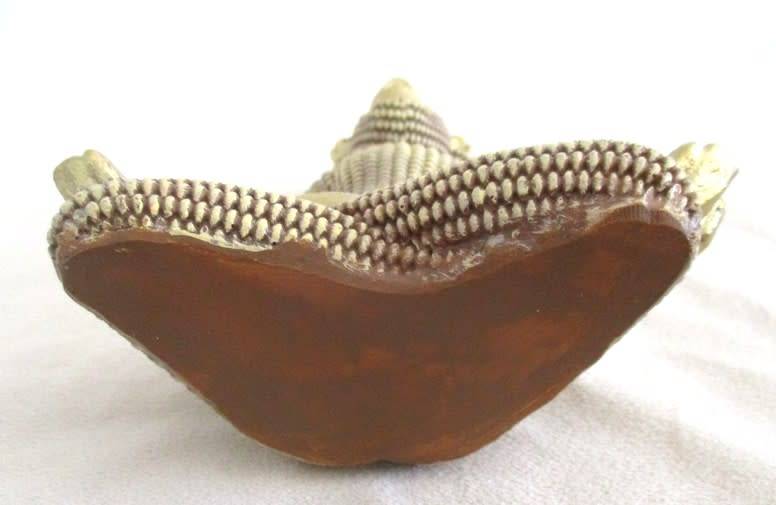 Gold ceramic Monkey in Yoga pose - a reminder to breathe on hectic days