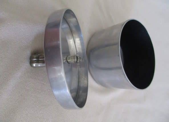 SO QUIRKY!!  CARROL BOYES STYLE SILVER METAL LIDDED CANISTER WITHPEWTER MAN PEEPING THROUGH LID
