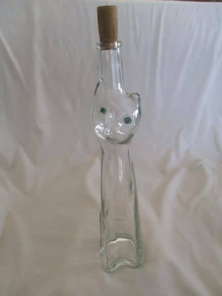 Vintage Cat-shaped bottle (complete with curly tail)