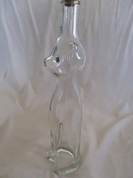 Vintage Cat-shaped bottle (complete with curly tail)