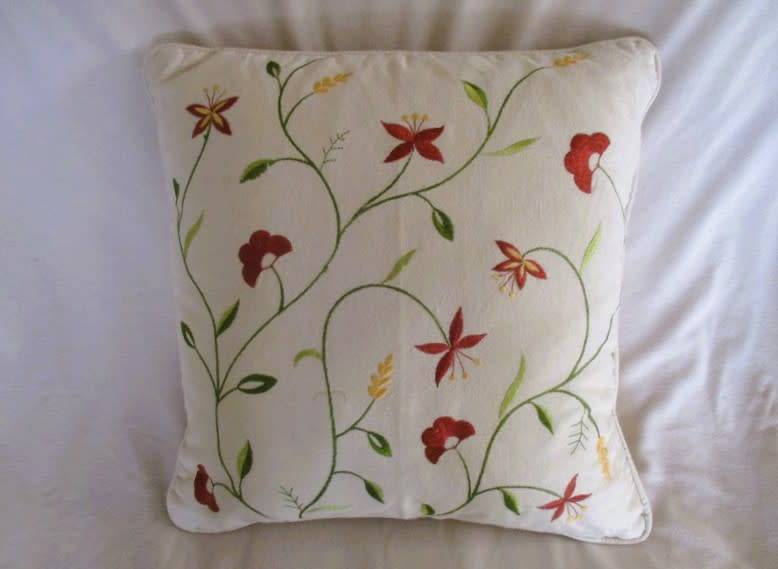 A beautiful, good quality embroidered cushion