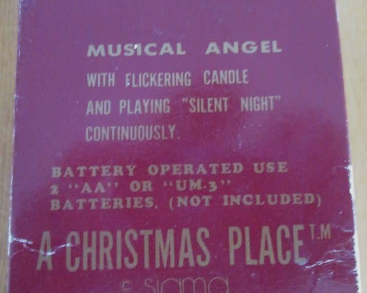 Two musical angels with flickering candles for Christmas (Silent night tune)