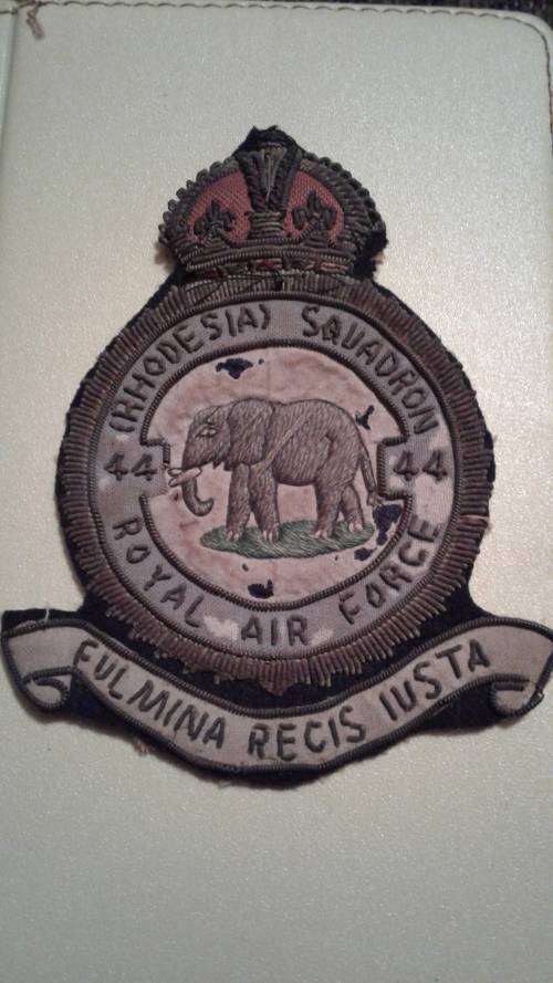 44 Rhodesian Squadron royal airforce cloth badge