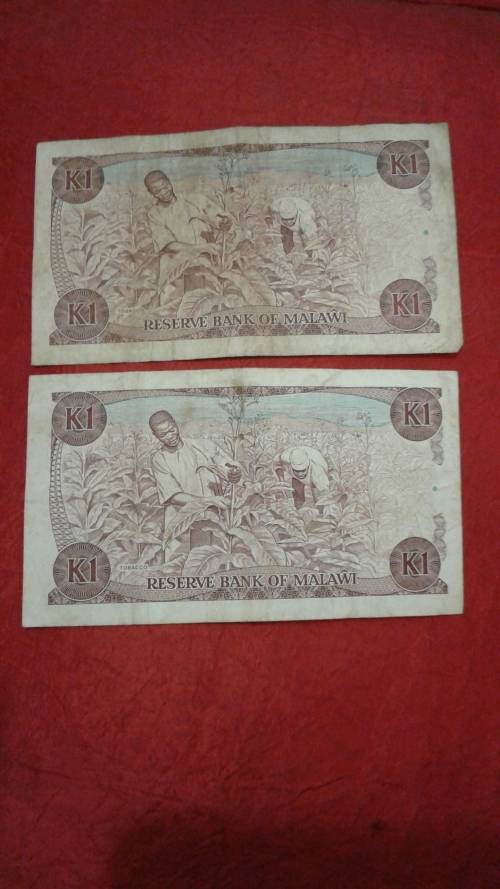 5 x Africa notes - 2 x Botswana 1 pula VF/EF/ -2 x Malawi 1 Kwacha F/VF/ -1 x Zaire 5 million zaires