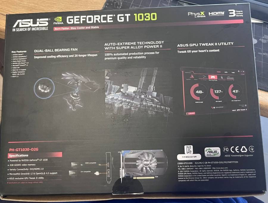 ASUS GT 1030 2GB OC GPU