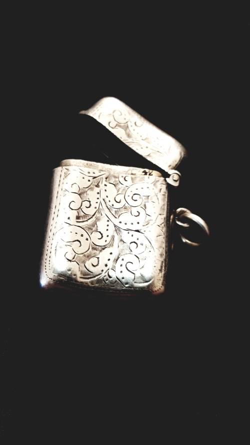 SILVER (925) 1903 ANTIQUE  MATCH HOLDER