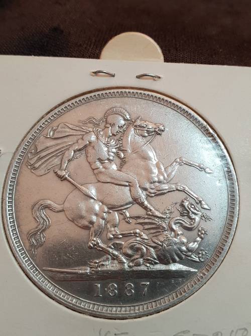1 Crown -Victoria 1887 (.925 Silver )
