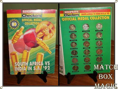 Official Medal Collection South Africa vs India 1992 SEE PICS FOR CONDITION