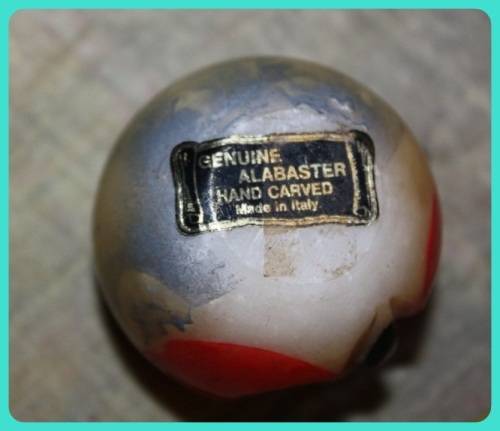 GENUINE ALABASTER HAND CARVED OWL MADE IN ITALY