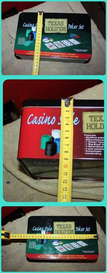 CASINO STYLE TEXAS HOLD EM POKER SET AS NEW  CHIPS AND CARDS STILL SEALED  COMPLETE