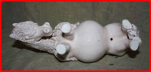 CHEVAL CERAMICS SPAGHETTI HAIR PONY STANDING UP HEAD BOWED  LARGE