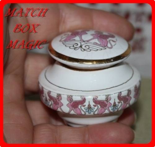 GREEK PERFUME PORCELAIN CONTAINER VINTAGE EOLOS (D)